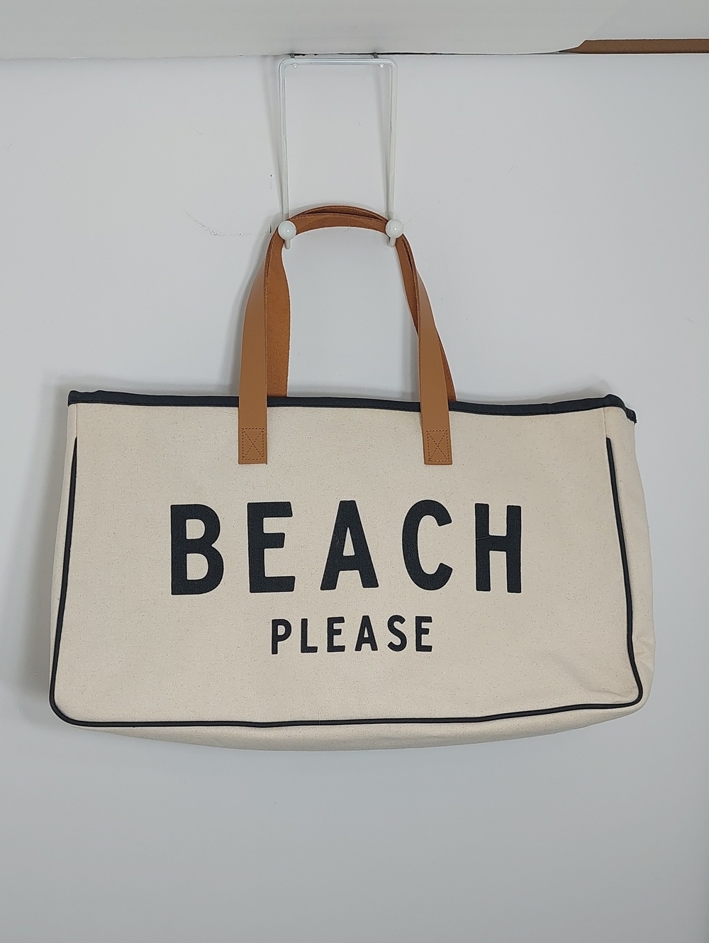 Santa Barbara Beach Please Large Canvas Tote Bag - Picture 3 of 11